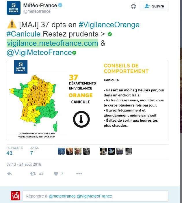 Vague de chaleur sur la France