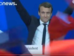 Macron, dimanche 23 avril au soir (capture EuroNews)