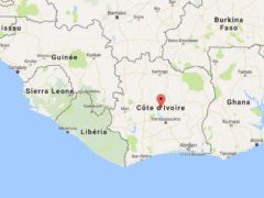 La Côte d'Ivoire sur la carte