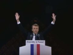 Macron au Louvre (capture LCP)