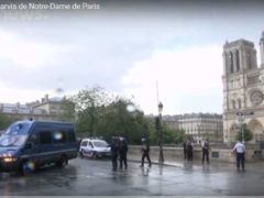 Attentat sur le parvis de Notre-Dame de Paris (capture Euro-News)