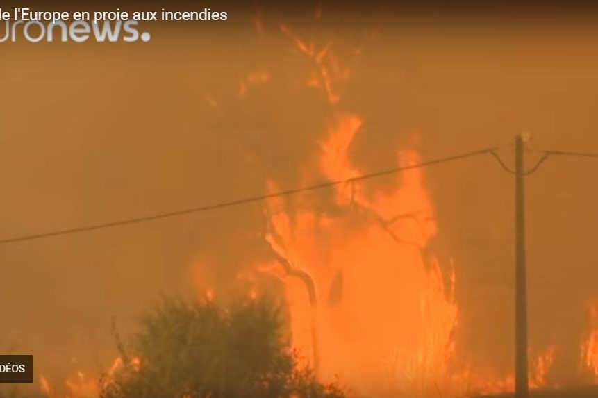 Nouveaux incendies dans le sud (capture EuroNews)