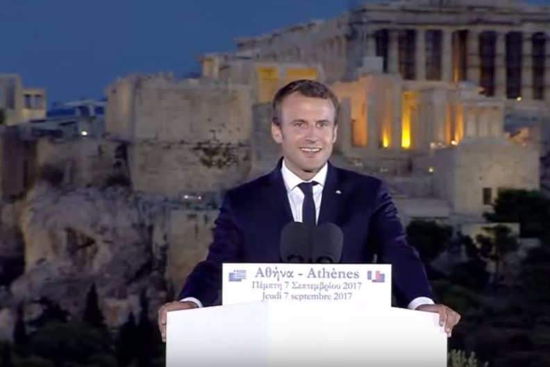 Le président de la République à Athènes, fustige "les fainéants" (capture Scoe News)