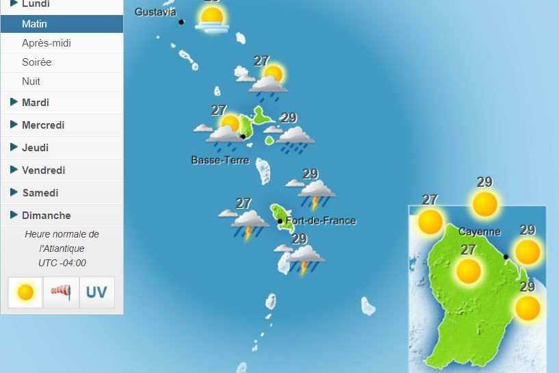 Alerte rouge en Guadeloupe à l'approche de l'ouragan Maria (Météo France)