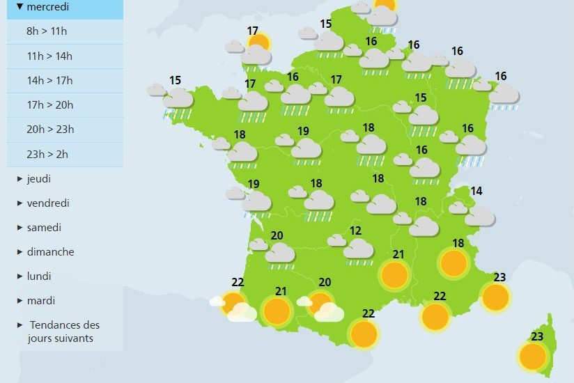 Alerte météo dans 7 départements (Météo France)