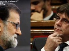 Bras de fer entre le chef du gouvernement espagnol Mariano Rajoy et le président séparatiste Carlos Puigdemont (Capture Euronews)