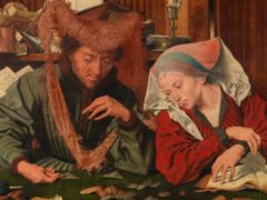 Marinus Claesz van Reymerswaele, « Le Changeur et sa femme », 1539, Musée du Prado. Wikipédia