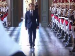 Emmanuel Macron à Versailles, le 3 juillet 2017, lorsqu'il a convoqué en Congrès le Parlement (capture LCP)