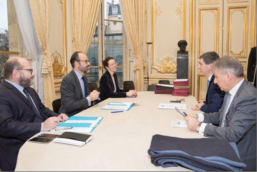 Rencontre entre Jean Rottner, président du Grand Est et le Premier ministre (photo Matignon)