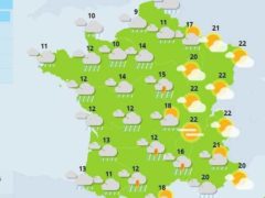 Vigilance aux orages dans l'Est (carte météo France)