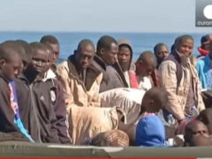 Migrants en Méditerranée (capture Euronews)