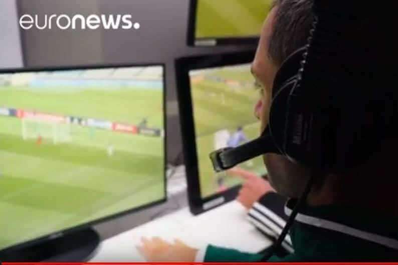 Pour la première fois l'arbitrage vidéo accepté par la FIFA (capture euronews)