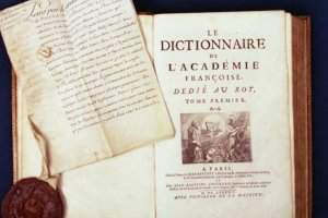 Dictionnaire de l'Académie française (photo site de l'Académie française)