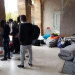 Des migrants ont trouvé refuge sous arcades de la place de la Comédie à Metz (Photo Collectif mosellan de lutte contre la misère)