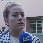 Ahed Tamini, jeune palestinienne, a fait huit mois de prison en Israël (capture Euronews)