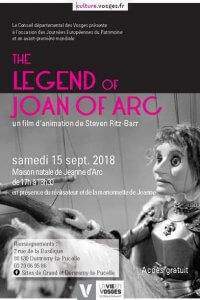 Présentation du film The legend of Joan of Arc le 15 septembre 2018 à Domrémy (affiche)