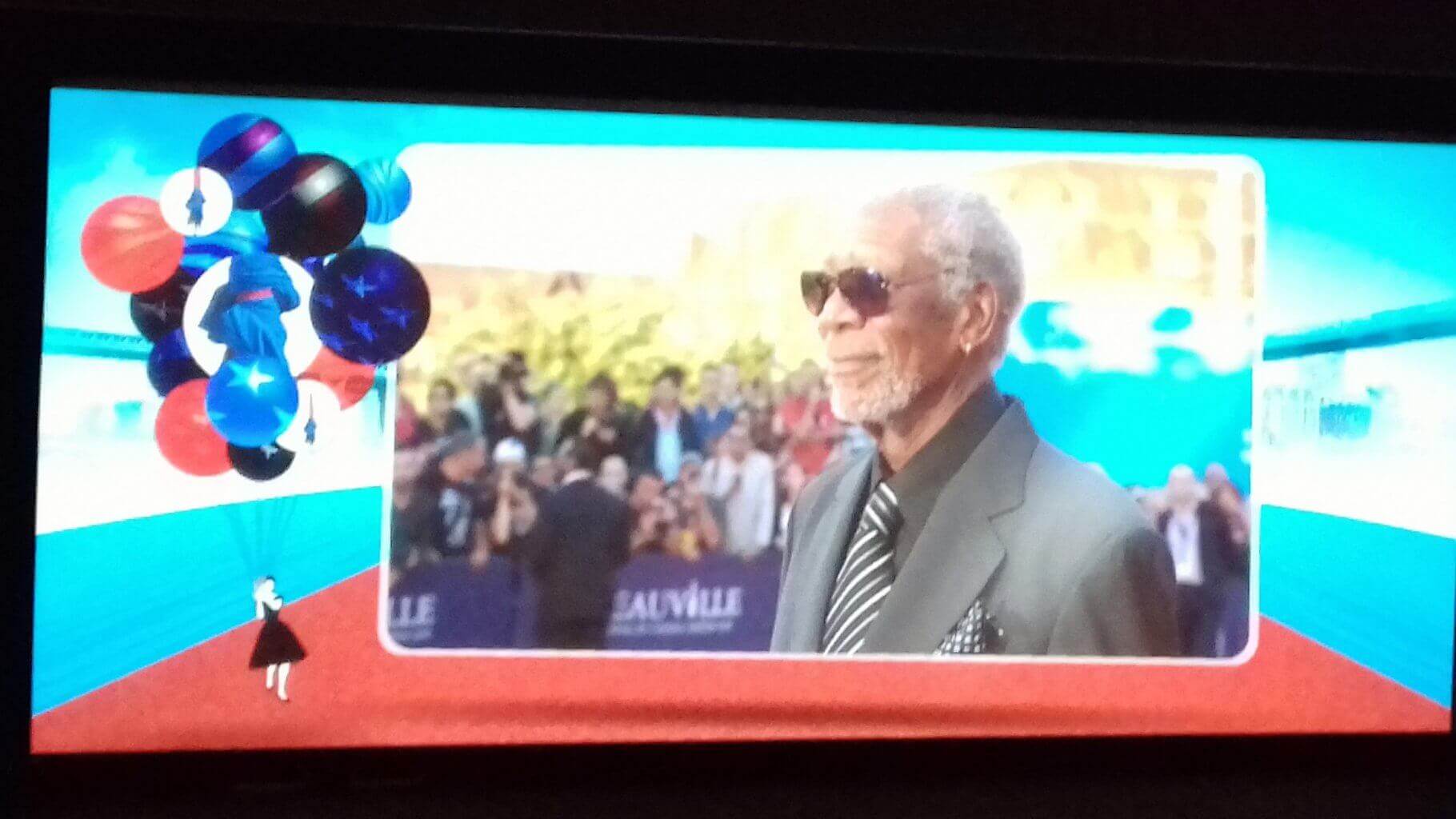 81 ans, allure de vieux sage, l'acteur Morgan Freeman a mis le public dans sa poche avec un discours en français.