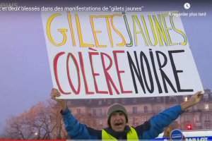 Manif des Gilets jaunes (capture EuroNews)