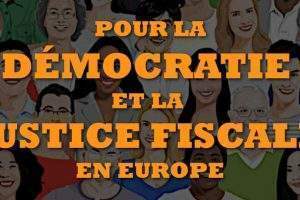Pétition pour la justice fiscale en Europe (affiche)