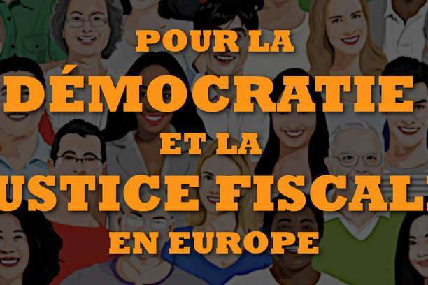Pétition pour la justice fiscale en Europe (affiche)
