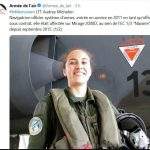 Le lieutenant Audrey Michelon a trouvé la mort aux commandes du Mirage 2000 de la BA 133 de Nancy-Ochey (Photo Armée de l'air)