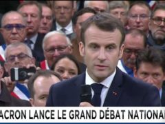 Le Président de la République lance le grand débat national (capture euronews)