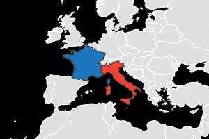 La France et l'Italie dans l'Union européenne (France-italy-map.svg - Wikipedia)