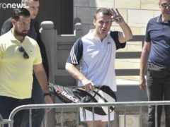 Alexandre Benalla, Emmanuel Macron et Iskander Makhmudov (capture Euronews)