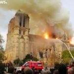 Terrible incendie de Notre-Dame de Paris (capture euronews)