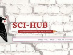La home de Sci-Hub. Sci-hub, CC BY