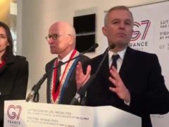 G7 : François de Rugy accueilli à la mairie de Metz par le maire Dominique Gros (capture twitter)
