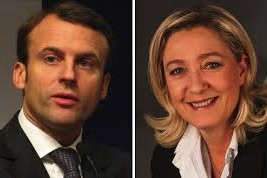 Emmanuel Macron et Marine Le Pen pour le second tour de la présidentielle en 2017 (Wikipedia)