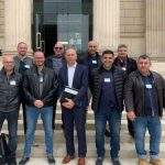 Les syndicalistes de FO Pénitentiaire reçus par Dominique Potier à l'Assemblée Nationale (DR)