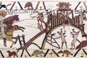 Un détail de la tapisserie de Bayeux. Wikipedia, CC BY-SA