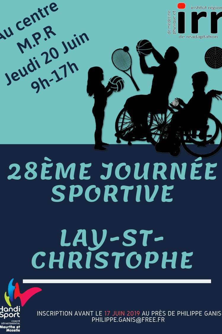 Affiche de la 28ème journée sportive de Lay-saint-Christophe