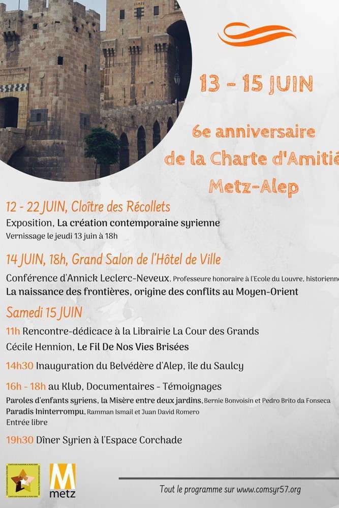 6ème anniversaire de la Charte d'amitié Metz-Alep