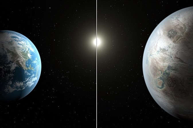 Kepler 452 et la Terre (wikipedia)