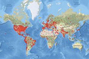 Carte Johns Hopkins CSSE au 2 juillet 2020