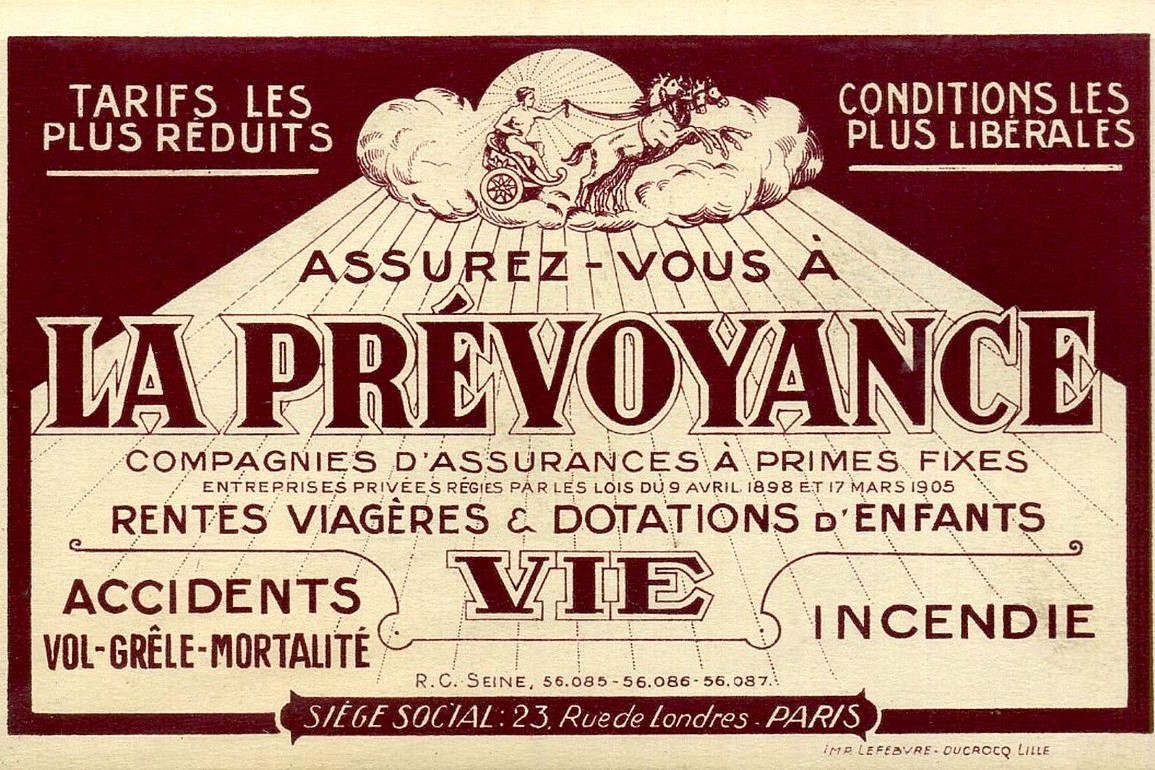 La Prévoyance, compagnie d'assurance avant 1914