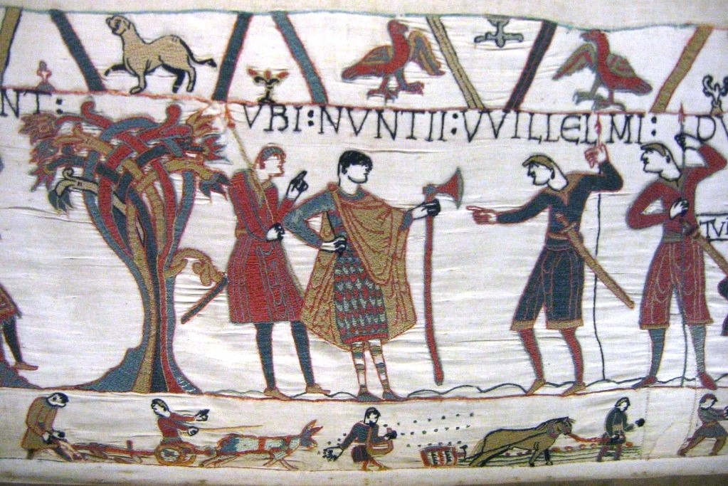 Tapisserie de Bayeux (détail, agriculture) Wikimédia Commons)