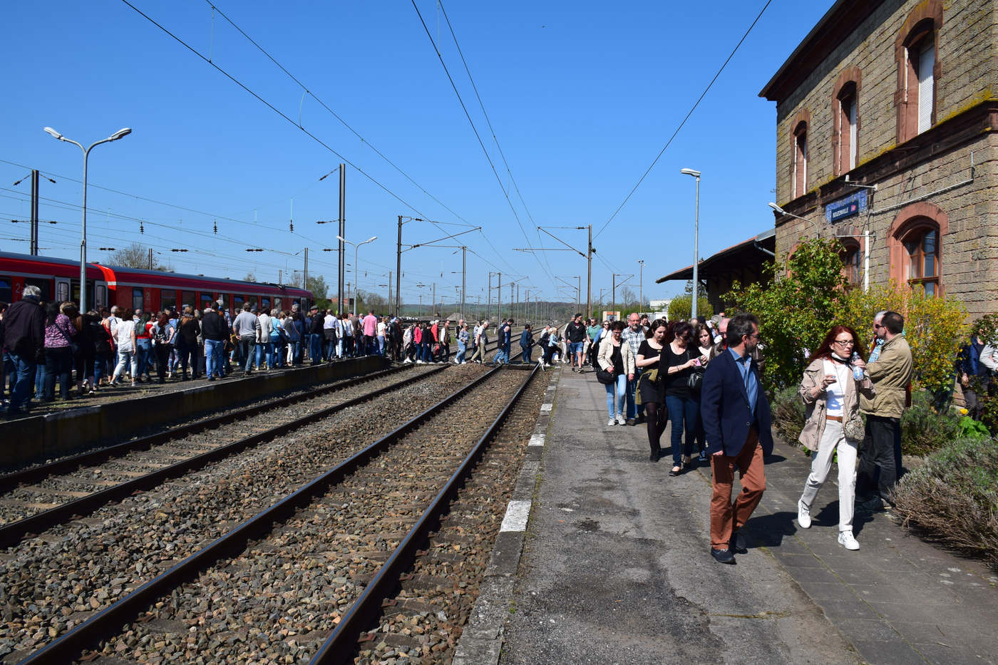 Arrivée du train du Vendredi Saint à Bouzonville (DR)