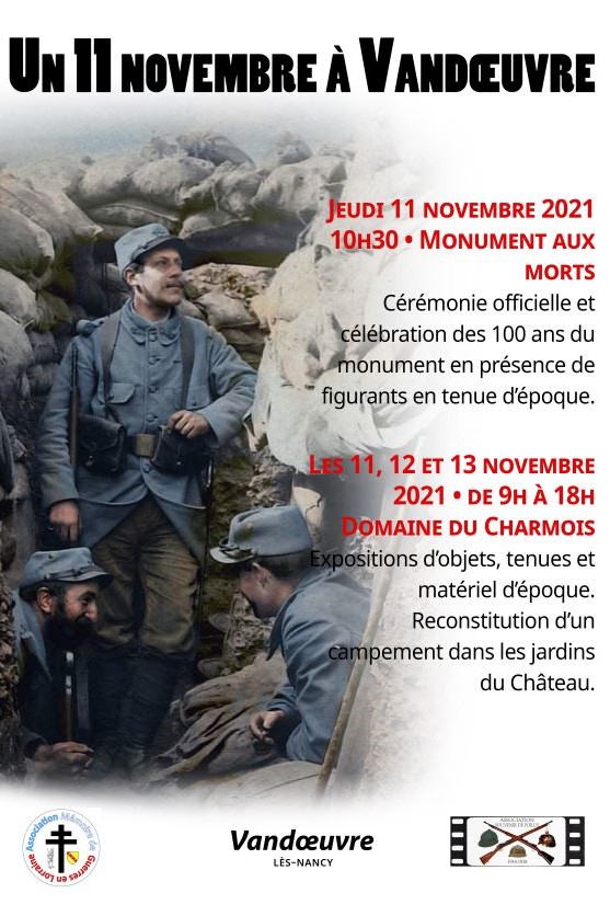 Cérémonies du 11 novembre à Vandoeuvre-les-Nancy (affiche)