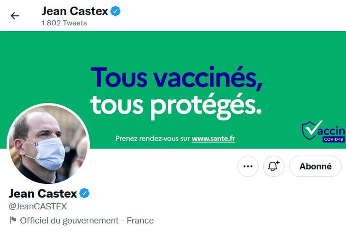 Jean Castex, compte officiel du Premier ministre sur Twitter