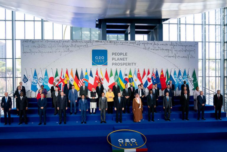 Photo des chefs d'Etat et de gouvernement des pays membres du G20 (Photo Elysée)
