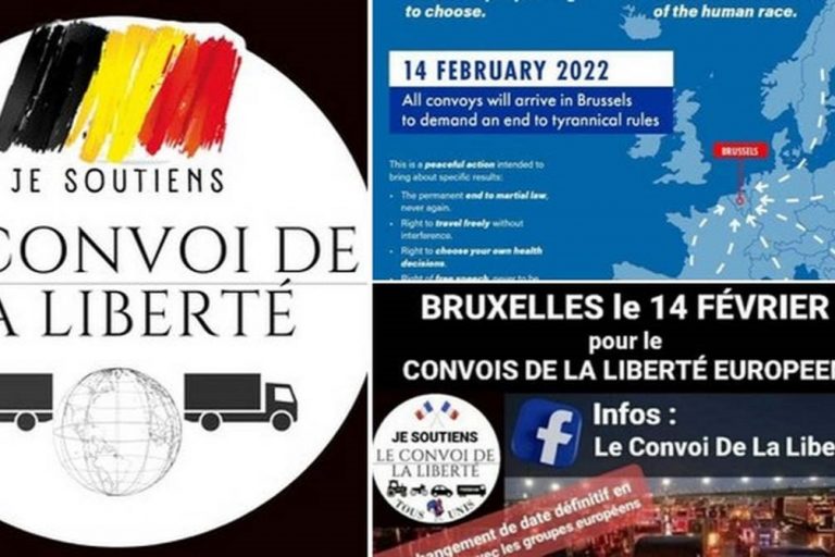 convoi de la liberté Bruxelles (capture Twitter)