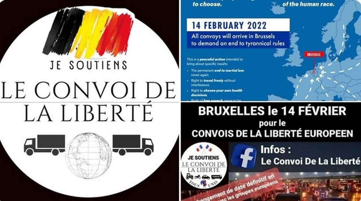 convoi de la liberté Bruxelles (capture Twitter)