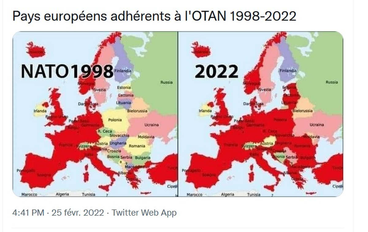 L'OTAN entre 1998 et 2022 (Twitter)