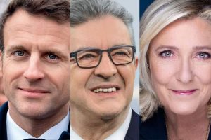 Emmanuel Macron, Jean-Luc Melenchon, Marine Le Pen