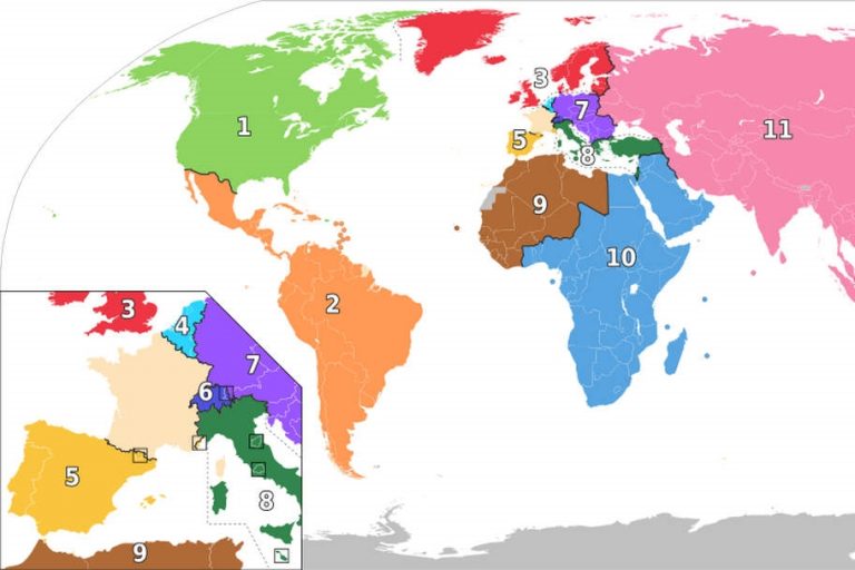 Onze circonscriptions des Français résidant à l'étranger (Wikimédia commons)
