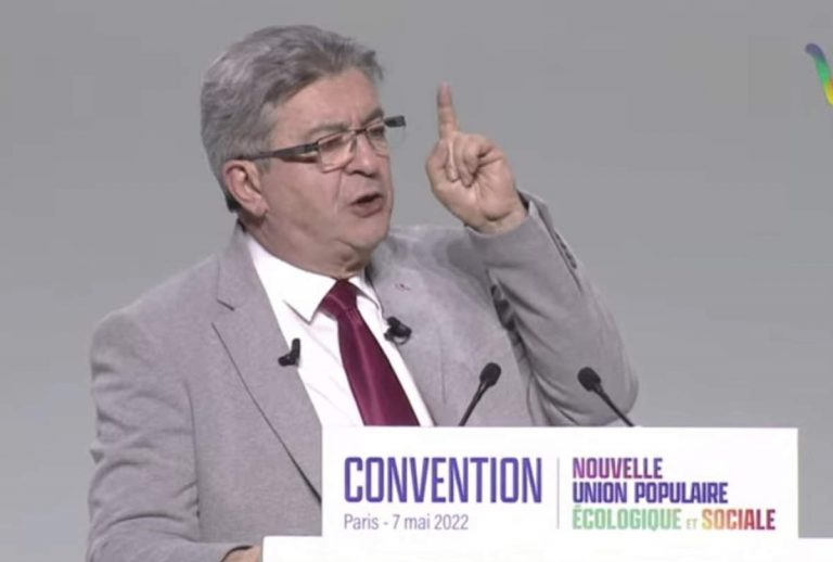 Jean-Luc Mélenchon à la Convention NUPES (capture Youtube)